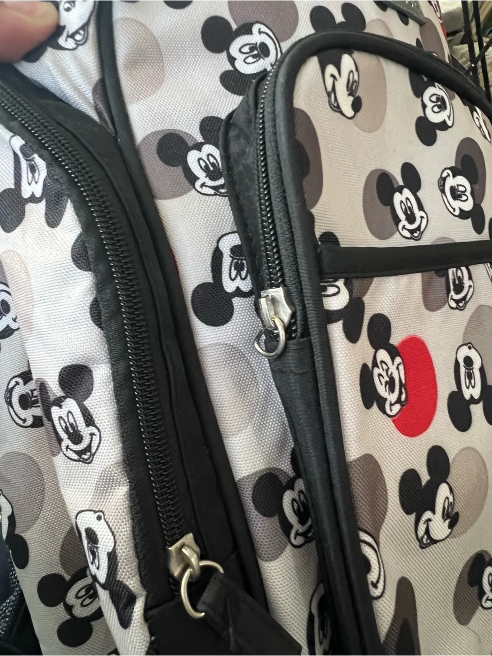 Disney Mickey Mouse Kids Backpack - Black, Gray & Red